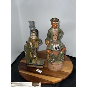 2vntg Decanters Borghini Lacrima Christi Harlequin Clown& Irishman